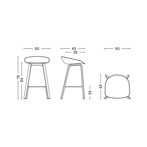 About a Stool AAS 32 Eco Bar Stool Low
